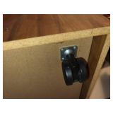 Wooden Rolling Storage Chest with Removable Lid