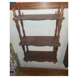 Collection of 5 Wooden Wall Shelves Including Vintage and Modern Designs