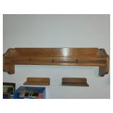 Collection of 5 Wooden Wall Shelves Including Vintage and Modern Designs