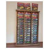 Display Case of 39 Legends Muscle Cars U.S.A. Die-Cast Models