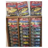 Display Case of 39 Legends Muscle Cars U.S.A. Die-Cast Models