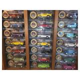Display Case of 39 Legends Muscle Cars U.S.A. Die-Cast Models