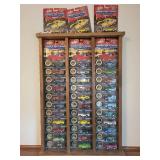 Display Case of 39 Legends Muscle Cars U.S.A. Die-Cast Models