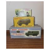 Collection of 3 Vintage Dinky Toys Military Vehicles with Original Boxes