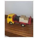 Collection of 3 Dinky Toys: Berliet Missile Launcher, Shell-BP Fuel Tanker, Plateau Brasseur
