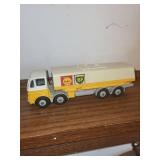 Collection of 3 Dinky Toys: Berliet Missile Launcher, Shell-BP Fuel Tanker, Plateau Brasseur