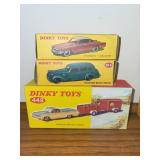 Set of 3 Dinky Toys Die-Cast Cars and Trailers