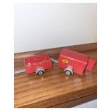 Set of 3 Dinky Toys Die-Cast Cars and Trailers