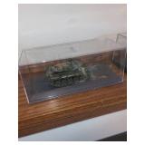 Set of 4 Die-Cast Military Tank Models with Display Cases