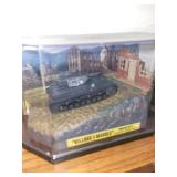 Collection of 4 Die-Cast Model Tanks in Display Cases