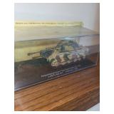 Collection of 4 Die-Cast Model Tanks in Display Cases