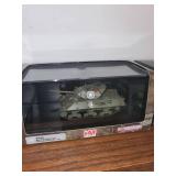 Collection of 4 Die-Cast Model Tanks with Display Cases