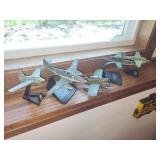 Set of 6 Diecast WWII Military Model Airplanes