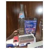 Vintage Pepsi-Cola Memorabilia Collection with Glassware and Toy Trucks