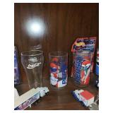 Vintage Pepsi-Cola Memorabilia Collection with Glassware and Toy Trucks