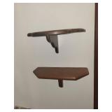 Collection of 4 Decorative Wooden Wall Shelves
