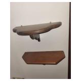 Collection of 4 Decorative Wooden Wall Shelves