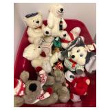 Collection of Assorted Holiday Plush Toys