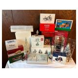 Assorted Vintage Christmas Village Accessories and Figurines