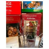 Assorted Vintage Christmas Village Accessories and Figurines