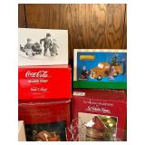 Assorted Vintage Christmas Village Accessories and Figurines