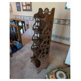 Antique Wooden 5-Shelf Display Bookcase