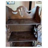 Antique Wooden 5-Shelf Display Bookcase