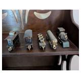 Vintage Miniature Train Set with 5 Metal Train Cars