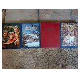 Set of 4 Vintage Christmas Books with Illustrations