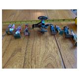 Collection of 7 Hand-Painted Military Miniatures with Cannon