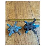 Set of 2 Decorative Stone Turtle Figurines