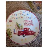 Vintage Assorted Home Decor Collection with Merry Christmas Plate