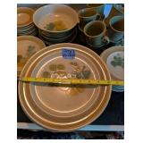 Mid-Century Modern Dinnerware Set with Floral Designs