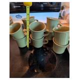 Mid-Century Modern Dinnerware Set with Floral Designs