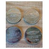 Set of 4 Commemorative Air Force Memorial Coins