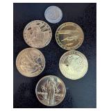 Set of 5 Commemorative World War II Coins