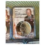 Set of 5 NGC Graded MS 66 Silver Eisenhower Dollars (1971-1976)