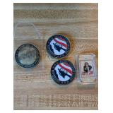 Set of Civil War Commemorative Coins and World War II Bullion Bar