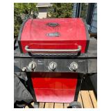 BBQ-Pro Red 4-Burner Gas Grill with Cover