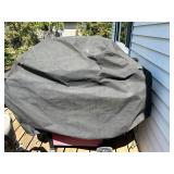 BBQ-Pro Red 4-Burner Gas Grill with Cover