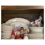 Collection of 12 Vintage Decor Items including Ceramic Plates and Figurines
