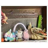 Collection of 12 Vintage Decor Items including Ceramic Plates and Figurines