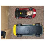 Collection of 4 Remote Control Cars with 2 Controllers