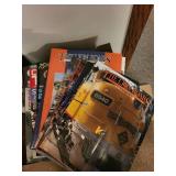 Lot of Train Books, Magazines, VHS Tapes, and Model Train