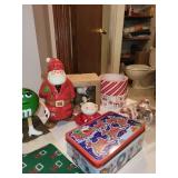 Holiday and Occasions Decorative Lot with Santa Figures and Gnome