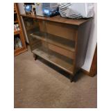 Vintage Display Cabinet with Glass Doors and Shelves