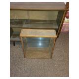 Vintage Display Cabinet with Glass Doors and Shelves