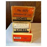 Set of 3 Lionel Electric Train Box Cars with Original Boxes
