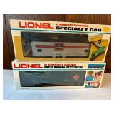 Lionel O and 027 Gauge Train Cars - Burlington Caboose & Railway Express Reefer