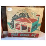 Vintage Plasticville U.S.A. Model Kits - House, Fire House, and Turnpike Interchange